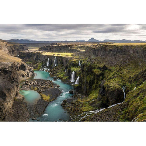 Valley of Tears II Black Modern Wood Framed Art Print by Head, Danny