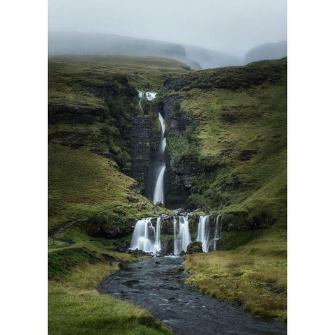 In the Mist Black Modern Wood Framed Art Print by Head, Danny