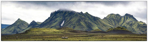 Highlands Panorama White Modern Wood Framed Art Print with Double Matting by Head, Danny
