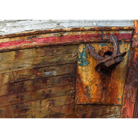 Rusty Anchor White Modern Wood Framed Art Print by Head, Danny