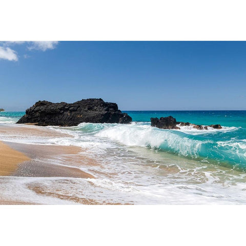 Breaking Surf II White Modern Wood Framed Art Print by Head, Danny