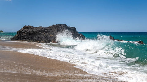 Breaking Surf III Black Ornate Wood Framed Art Print with Double Matting by Head, Danny