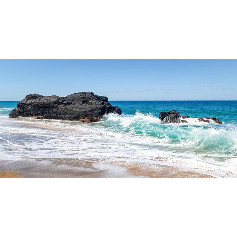 Breaking Surf IV Gold Ornate Wood Framed Art Print with Double Matting by Head, Danny