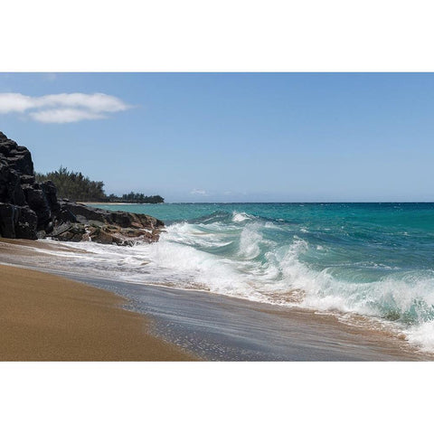 Breaking Surf V Gold Ornate Wood Framed Art Print with Double Matting by Head, Danny