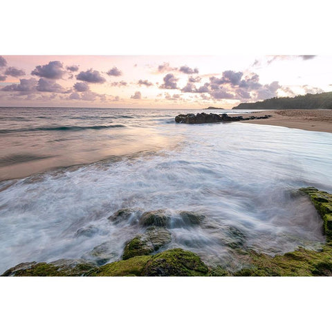 Secret Beach II Gold Ornate Wood Framed Art Print with Double Matting by Head, Danny