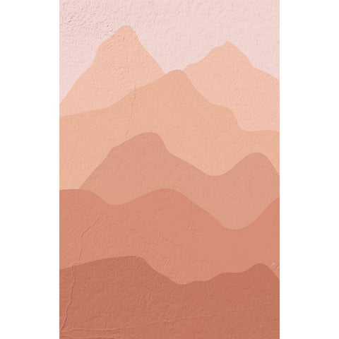 Terra Mountains White Modern Wood Framed Art Print by Aesthete