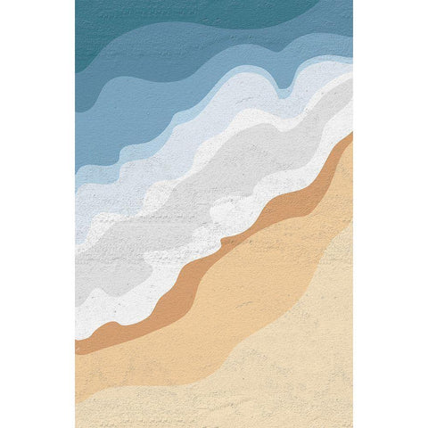 The Sea White Modern Wood Framed Art Print by Aesthete