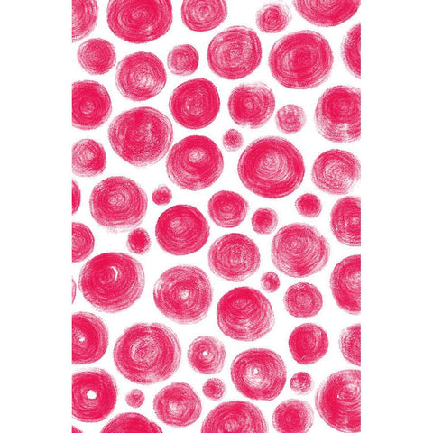 Dots Red White Modern Wood Framed Art Print by Aesthete