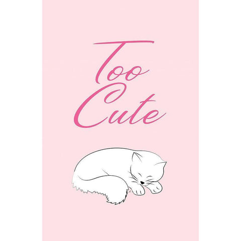 Too Cute White Modern Wood Framed Art Print by Aesthete