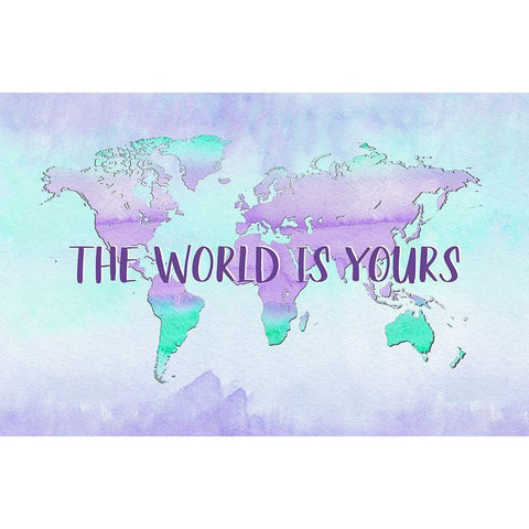 Purple Quote Map White Modern Wood Framed Art Print by Aesthete