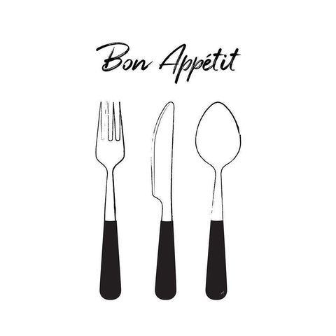 Bon Appetit Gold Ornate Wood Framed Art Print with Double Matting by Aesthete