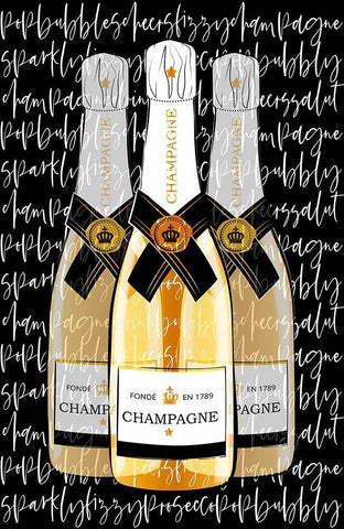 Black Champagne Black Ornate Wood Framed Art Print with Double Matting by Aesthete