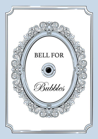 Bell for Bubbles Black Ornate Wood Framed Art Print with Double Matting by Aesthete