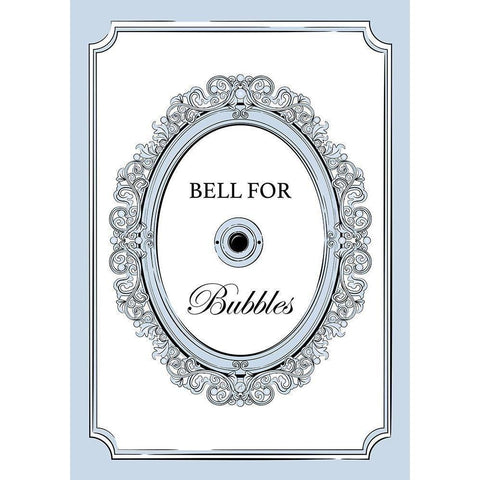 Bell for Bubbles White Modern Wood Framed Art Print by Aesthete