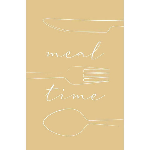 Meal Time Black Modern Wood Framed Art Print with Double Matting by Aesthete