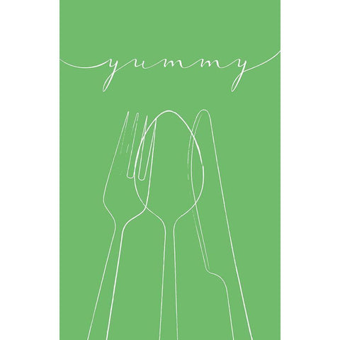 Yummy green White Modern Wood Framed Art Print by Aesthete