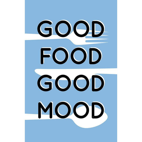 Good Food White Modern Wood Framed Art Print by Aesthete