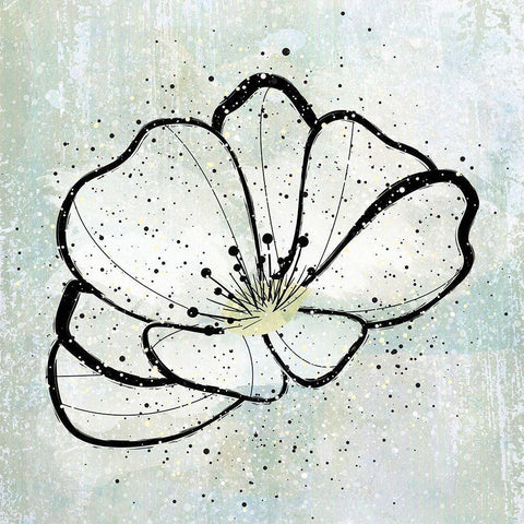 Dusty Flower2 White Modern Wood Framed Art Print by Aesthete