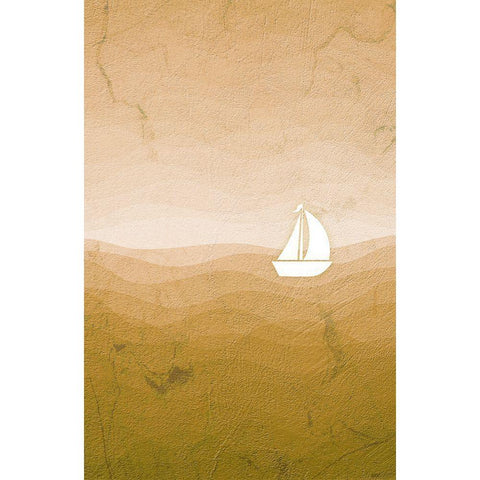 Sea Storm Natural White Modern Wood Framed Art Print by Aesthete