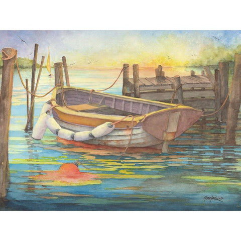 Dumpy Dory Black Modern Wood Framed Art Print with Double Matting by Rizzo, Gene