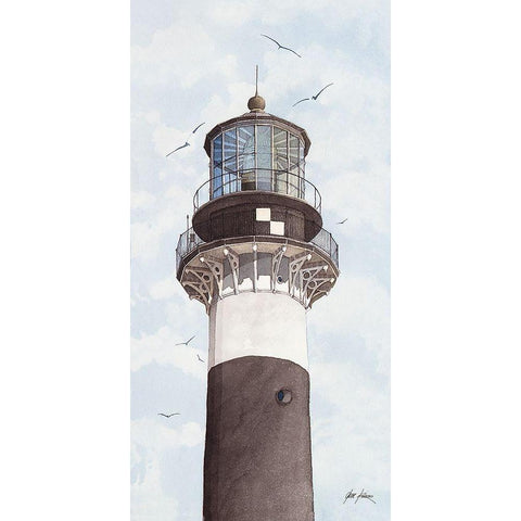 Cape Canaveral Lighthouse - Fl. Gold Ornate Wood Framed Art Print with Double Matting by Rizzo, Gene