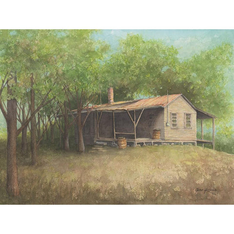 Hilltop Hideaway Black Modern Wood Framed Art Print by Rizzo, Gene