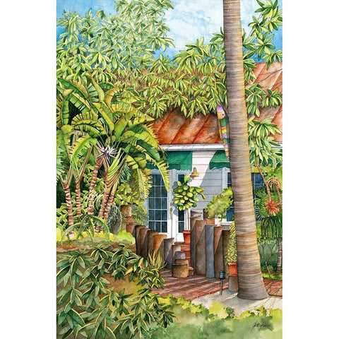 Tropical Treasure White Modern Wood Framed Art Print by Rizzo, Gene