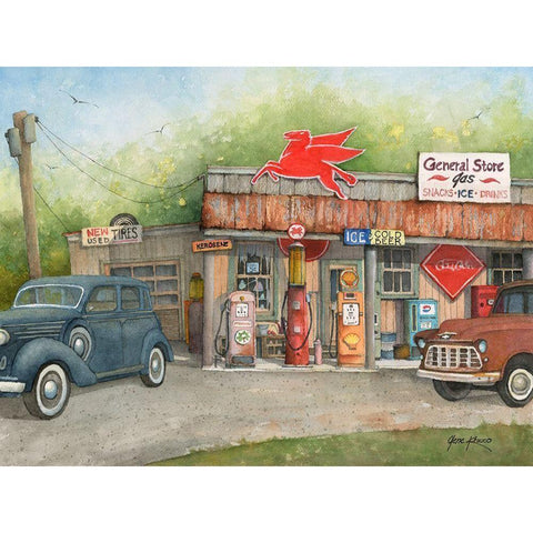 Vintage General Store-1 Black Modern Wood Framed Art Print by Rizzo, Gene