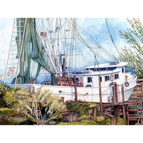 All Decked Out Black Modern Wood Framed Art Print by Rizzo, Gene