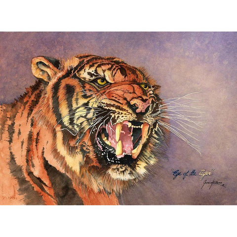 Eye Of The Tiger Gold Ornate Wood Framed Art Print with Double Matting by Rizzo, Gene