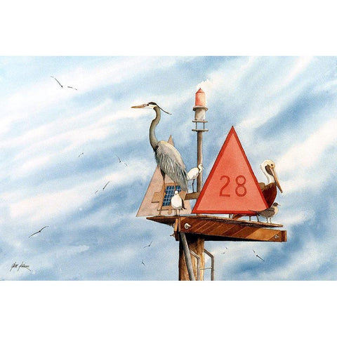 Birds Of A Feather Black Modern Wood Framed Art Print by Rizzo, Gene