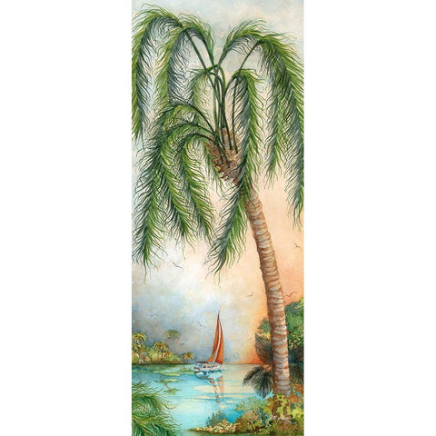 Sail Away-1 White Modern Wood Framed Art Print by Rizzo, Gene