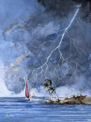 Unexpected Black Ornate Wood Framed Art Print with Double Matting by Rizzo, Gene