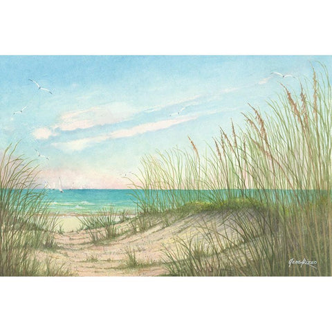 Wild Dunes White Modern Wood Framed Art Print by Rizzo, Gene