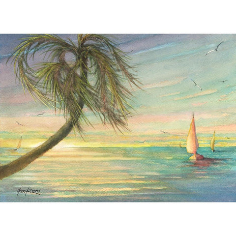 Wild And Windy White Modern Wood Framed Art Print by Rizzo, Gene