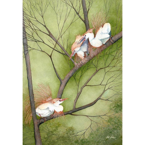 Threes A Crowd Gold Ornate Wood Framed Art Print with Double Matting by Rizzo, Gene