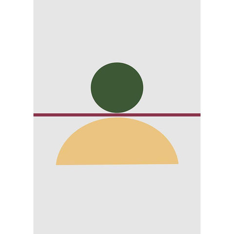 Balance No.5 Black Modern Wood Framed Art Print with Double Matting by Ratcliffe, Tiffany