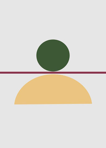 Balance No.5 White Modern Wood Framed Art Print with Double Matting by Ratcliffe, Tiffany