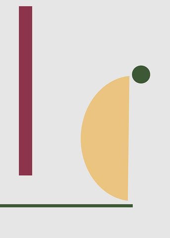 Balance No.6 White Modern Wood Framed Art Print with Double Matting by Ratcliffe, Tiffany