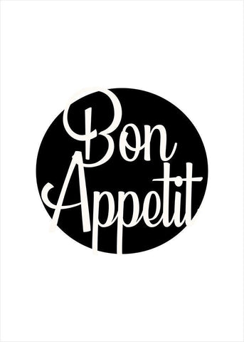 Bon Appetit Black Ornate Wood Framed Art Print with Double Matting by Mi, Suki