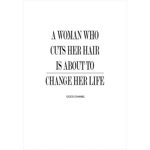 Change Her Life Black Modern Wood Framed Art Print with Double Matting by Mi, Suki