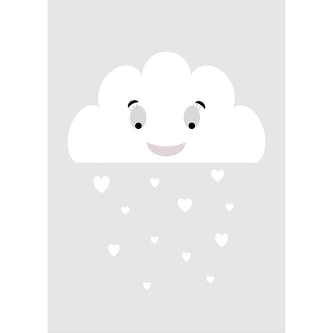 Cloud of Love Black Modern Wood Framed Art Print with Double Matting by Ratcliffe, Tiffany