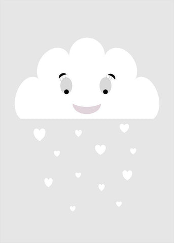 Cloud of Love White Modern Wood Framed Art Print with Double Matting by Ratcliffe, Tiffany