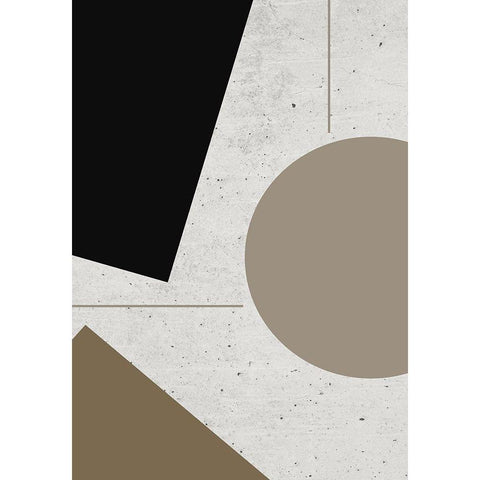 Concrete Shapes No.1 White Modern Wood Framed Art Print by Ratcliffe, Tiffany