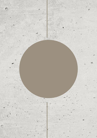 Concrete Shapes No.2 White Modern Wood Framed Art Print with Double Matting by Ratcliffe, Tiffany