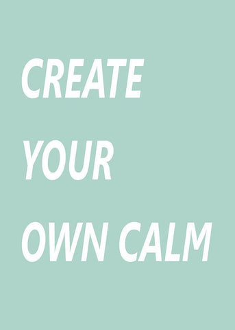 Create Your Own Calm White Modern Wood Framed Art Print with Double Matting by Mi, Suki