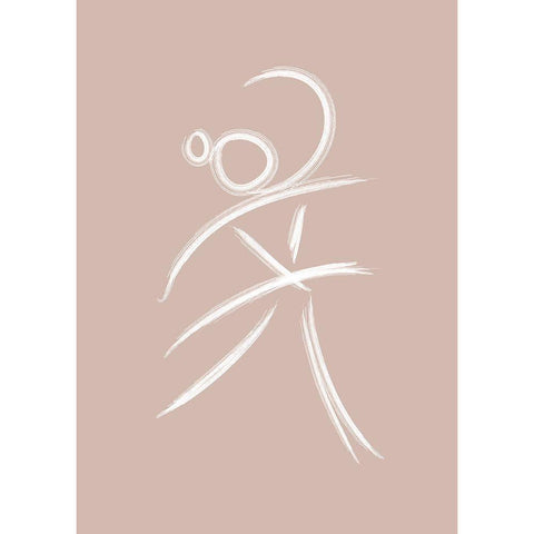 Dancer White Modern Wood Framed Art Print by Ratcliffe, Tiffany