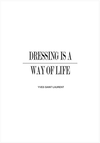 Dressing YSL White Modern Wood Framed Art Print with Double Matting by Mi, Suki