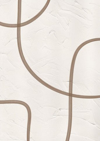 Entwine White Modern Wood Framed Art Print with Double Matting by Ratcliffe, Tiffany