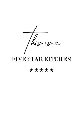 Five Star Kitchen Black Ornate Wood Framed Art Print with Double Matting by Mi, Suki